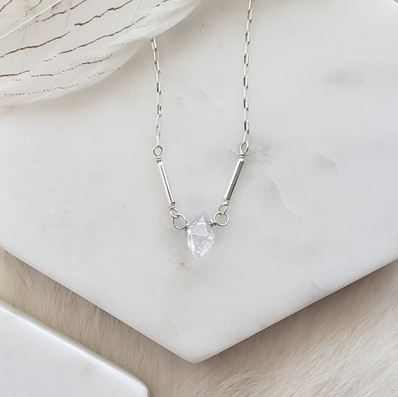💎Herkimer Diamond + Sterling Necklace💎 - Picture 9 of 9